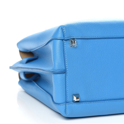 MCM Grained Calfskin Medium Milla Tote Tile Blue 5 of 10