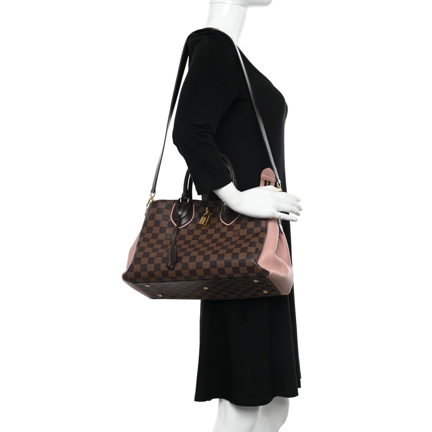 Cuir Taurillon Damier Ebene Normandy Magnolia