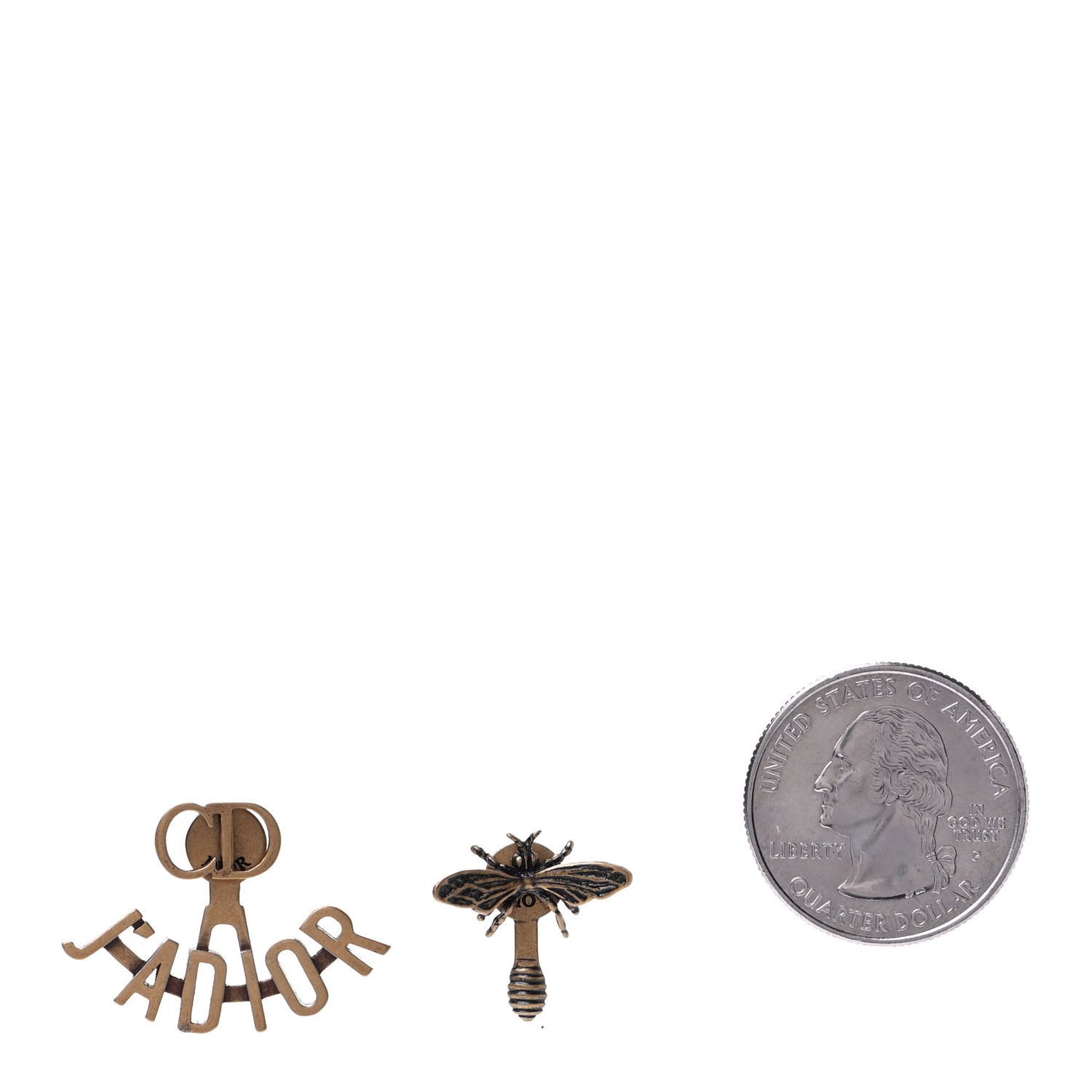 Metal J'Adior Earrings Aged Gold