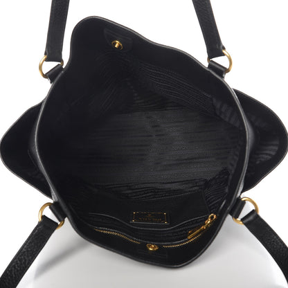 Prada Vitello Daino Tote Nero Black 5 of 8
