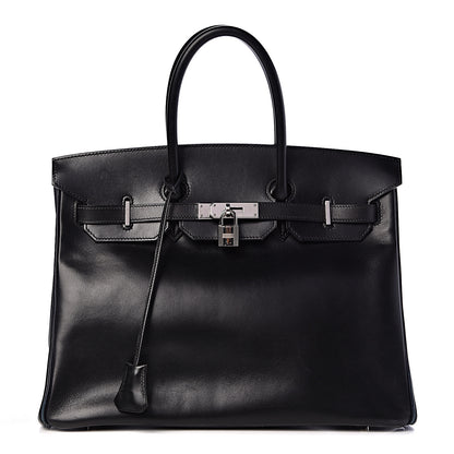 Hermes Box Birkin 35 Black Bleu Marine 1 of 42