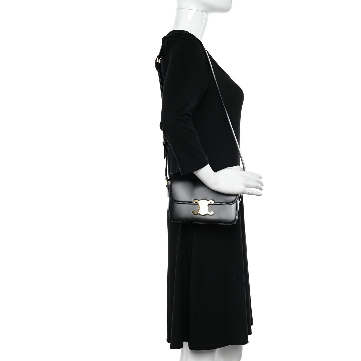 Shiny Calfskin Teen Triomphe Black