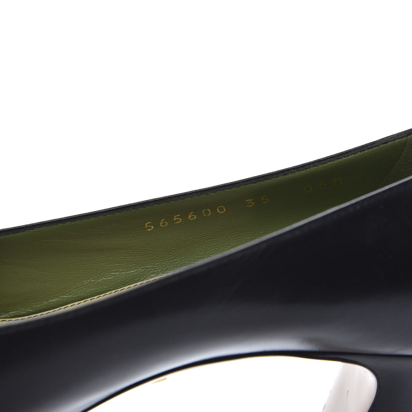 Malaga Kid Half Moon GG Square Toe Pumps 35 Black