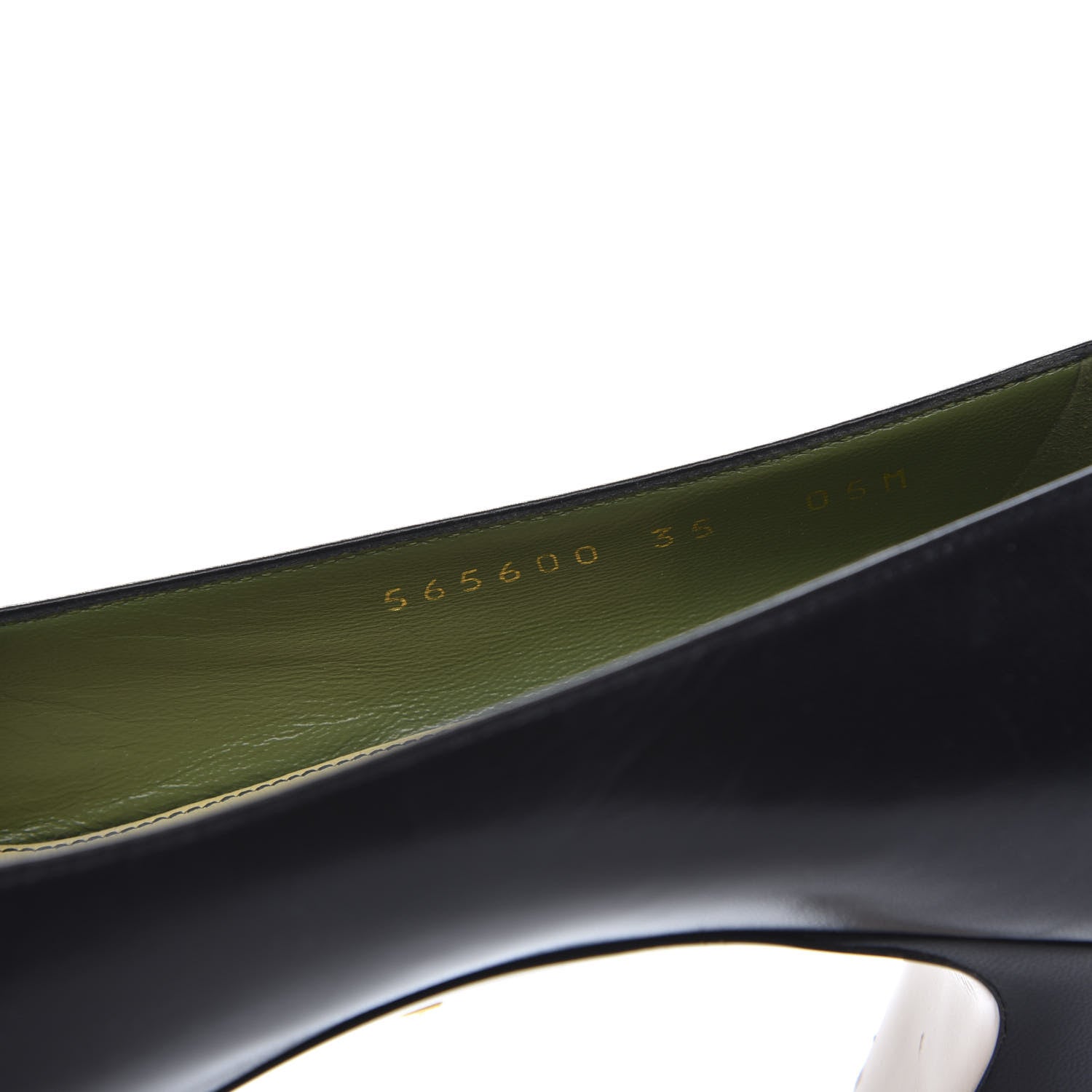 Gucci Malaga Kid Half Moon GG Square Toe Pumps 35 Black 8 of 9