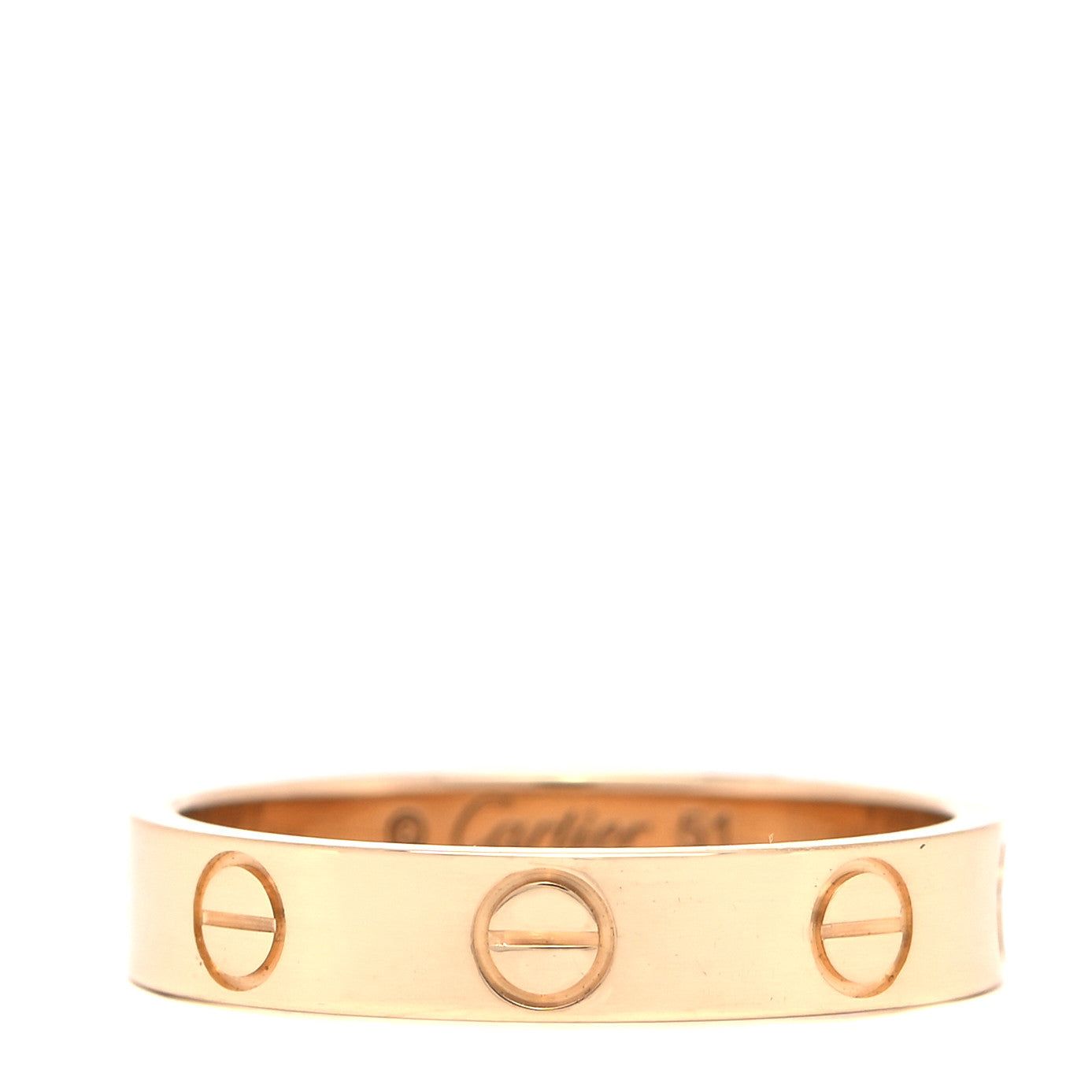 18K Yellow Gold 3.5mm LOVE Wedding Band Ring 51 5.75