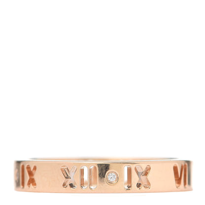 Tiffany 18K Rose Gold Diamond Atlas Pierced Ring 56 7.5 5 of 5