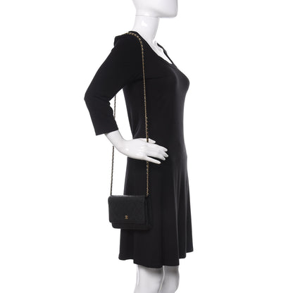 Chanel Caviar Quilted Wallet On Chain WOC Black 2 of 12