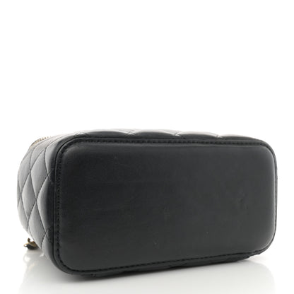 Chanel Lambskin Quilted Pearl Crush Small Vanity Case With Chain Black 4 of 11