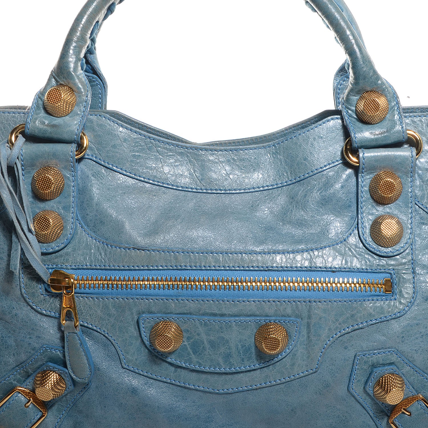 Balenciaga Agneau Giant 21 Gold Hardware S Cityky Bleu 3 of 11