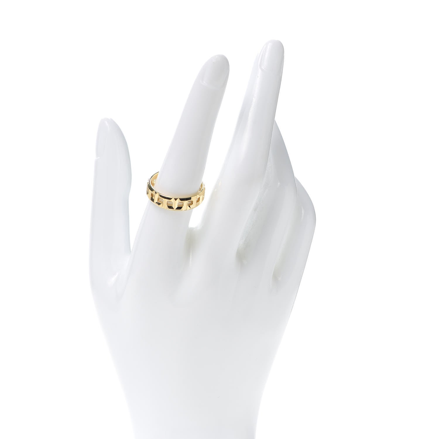 Tiffany 18K Yellow Gold T True Wide Ring 57 8 2 of 4