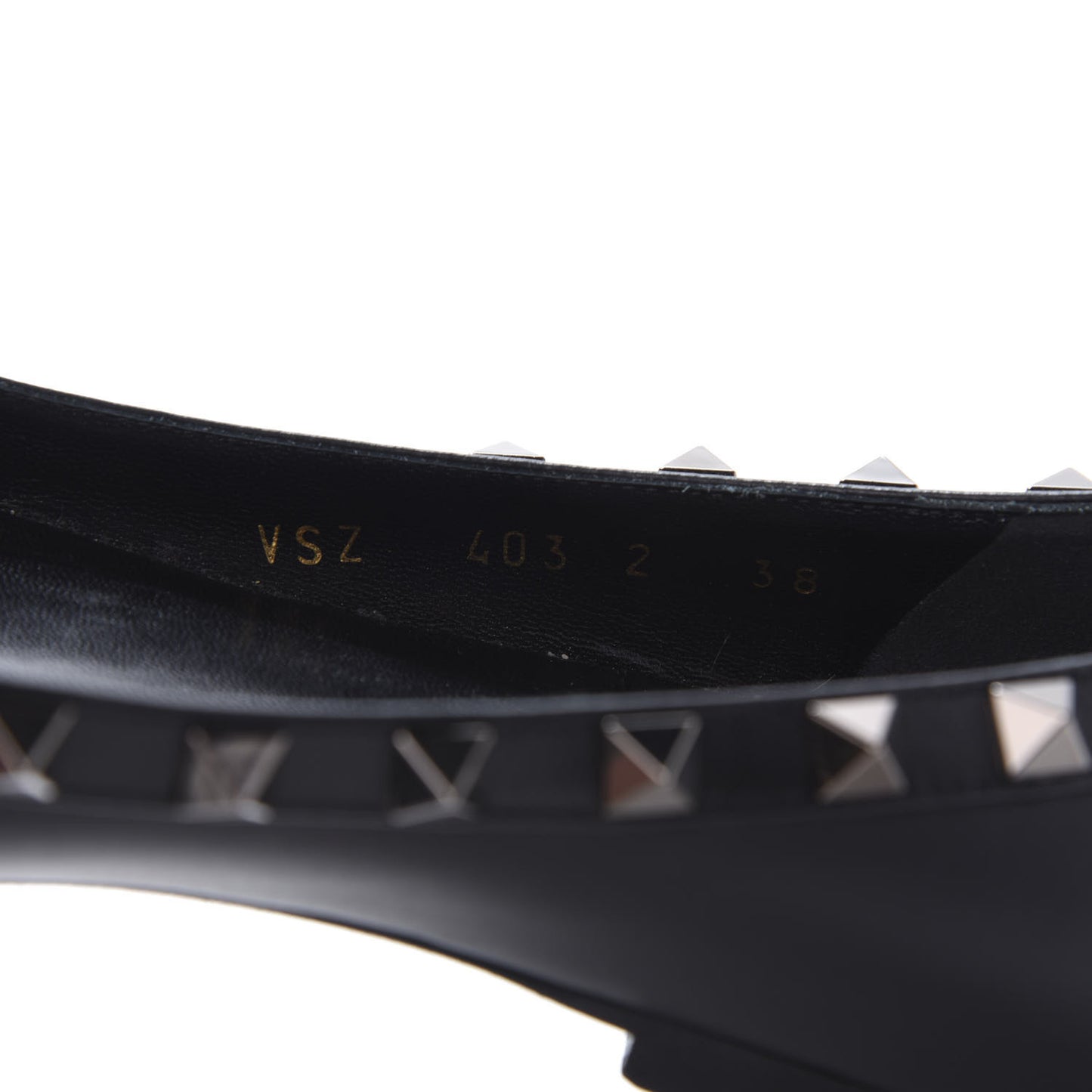 Nappa Rockstud Ballerina Flats 38 Black
