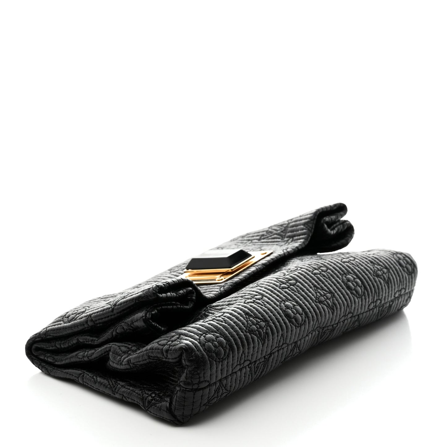 Calfskin Quilted Monogram Altair Clutch Black