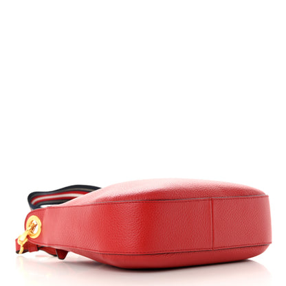 Prada Vitello Phenix Small Zippered Messenger Hobo Rosso 4 of 12