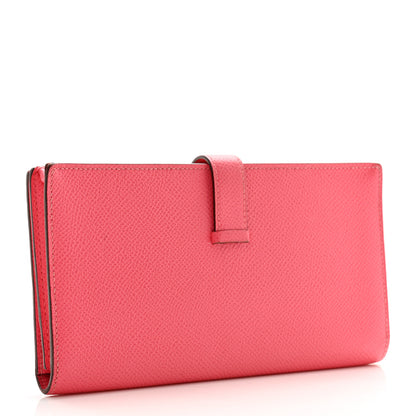Hermes Epsom Bearn Gusset Wallet Rose Azalee 3 of 10