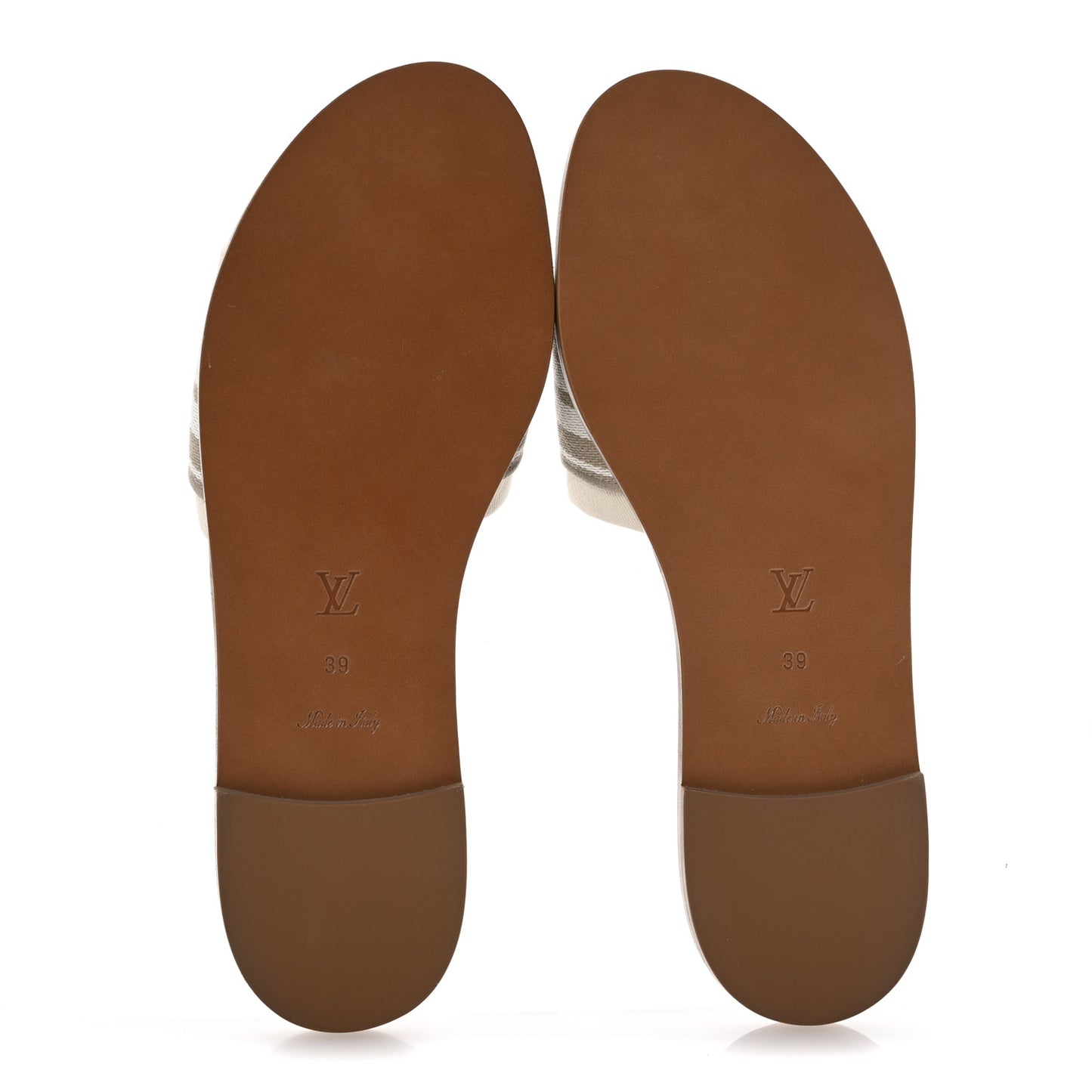 Canvas Calfskin Lock It Flat Mules 39