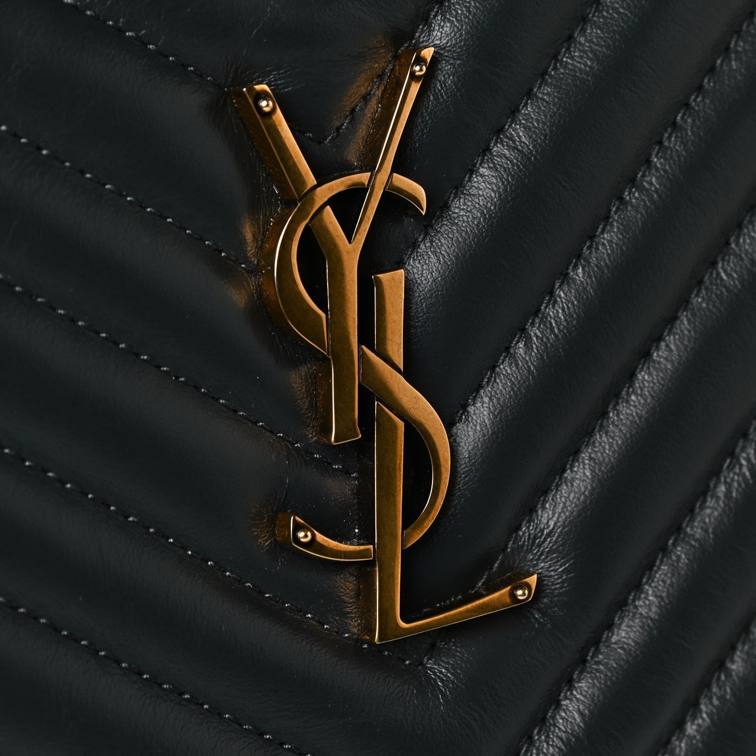 Saint Laurent Calfskin Matelasse Monogram Lou Camera Bag Dark Smog 12 of 13