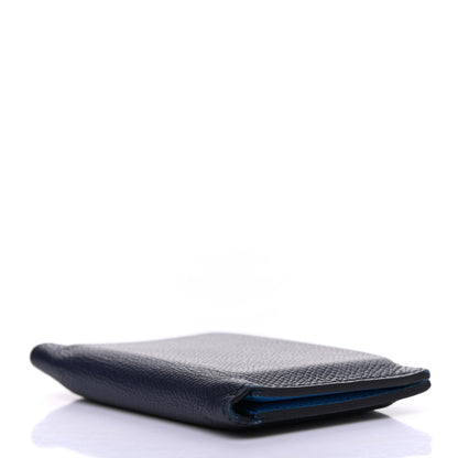 Hermes Epsom MC2 Card Holder Case Bleu Saphir Bleu Zanzibar 4 of 9