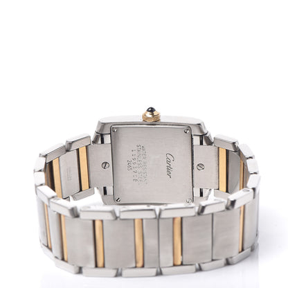 Cartier Stainless Steel 18K Yellow Gold 25mm Tank Francaise Quartz Watch 5 of 8