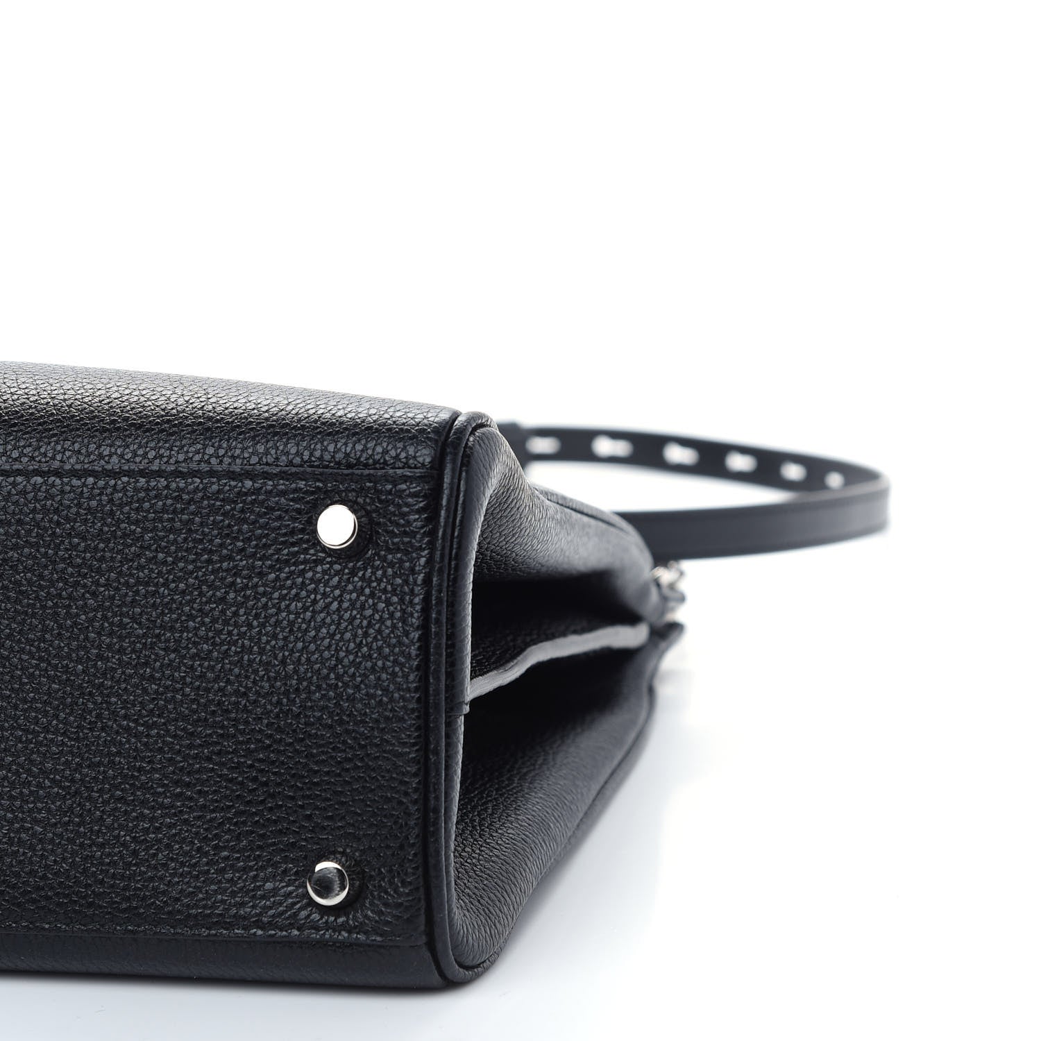 Gucci Grainy Calfskin Medium Zumi Interlocking GG Horsebit Top Handle Bag Black 9 of 9