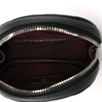 Chanel Lambskin Quilted Zip Around Classic Coin Purse Black 5 of 7