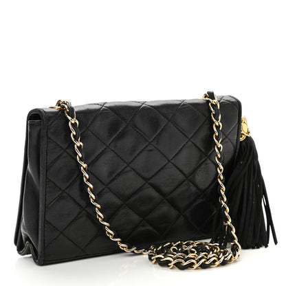 Chanel Lambskin Small Tassel Single Flap Black 3 of 12