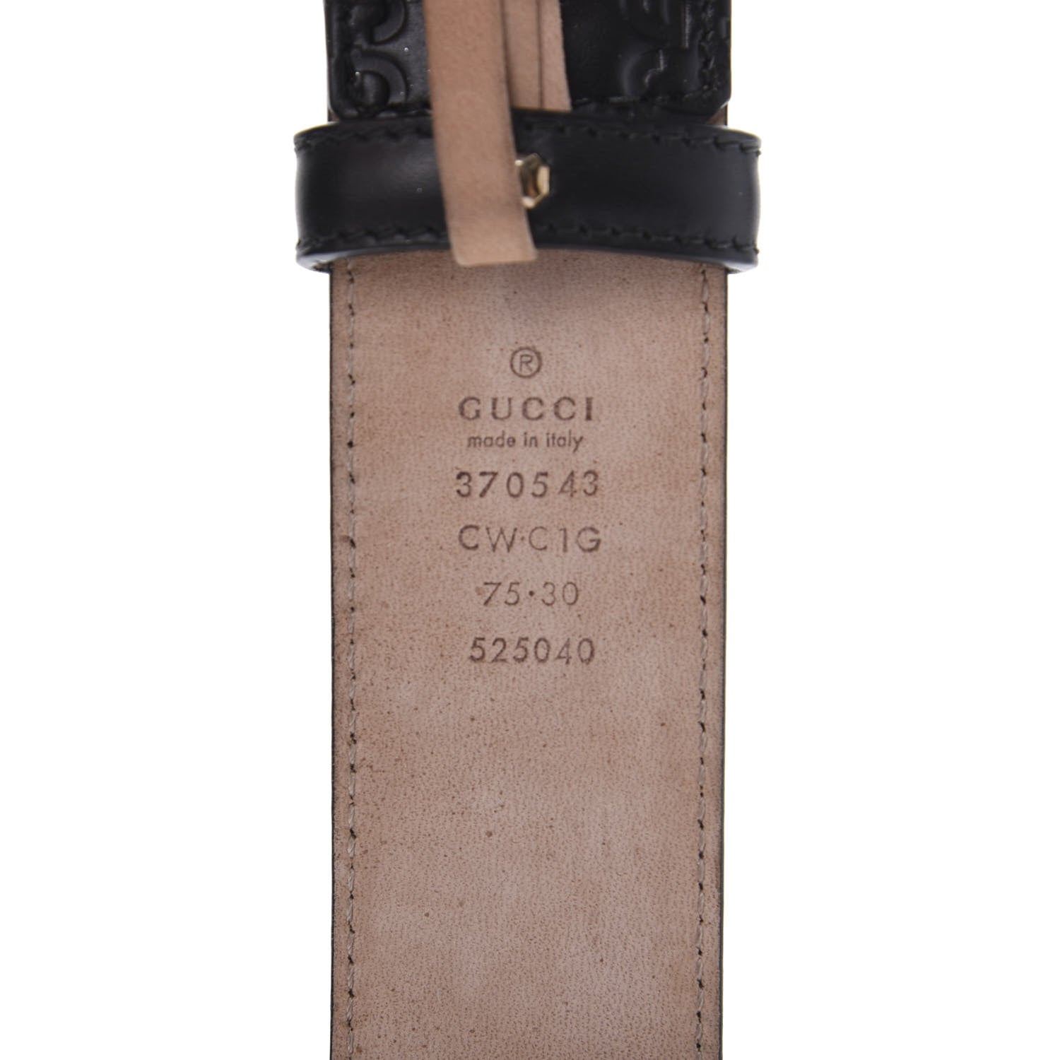 Gucci Guccissima Interlocking G 37mm Belt 75 30 Black 5 of 8