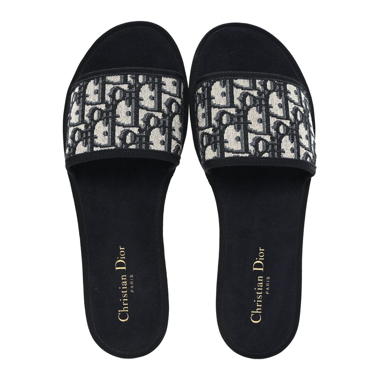 Christian Dior Oblique Slippers 10.5 Navy Blue 2 of 8