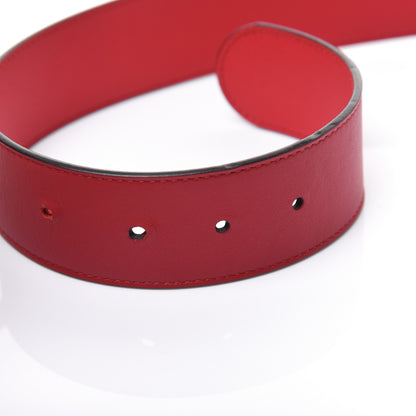 Gucci Moon Calfskin Torchon Double G 40mm Belt 80 32 Hibiscus Red 7 of 9