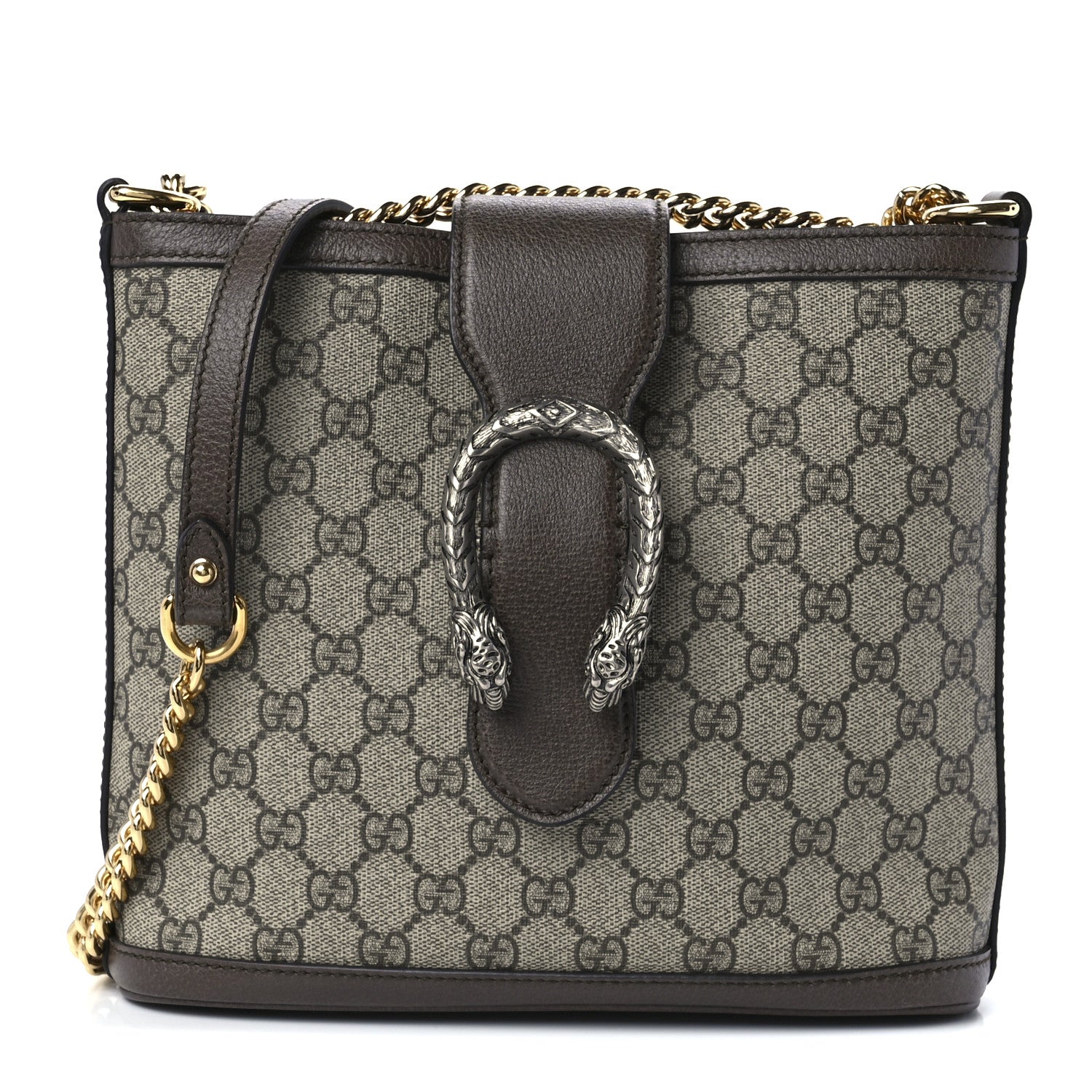 Gucci GG Supreme Monogram Medium Dionysus Bucket Bag Beige New Acero 1 of 12