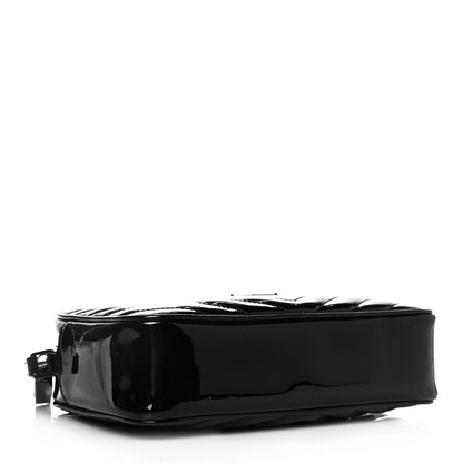 Saint Laurent Patent Calfskin Matelasse Monogram Lou Camera Bag Black 4 of 9