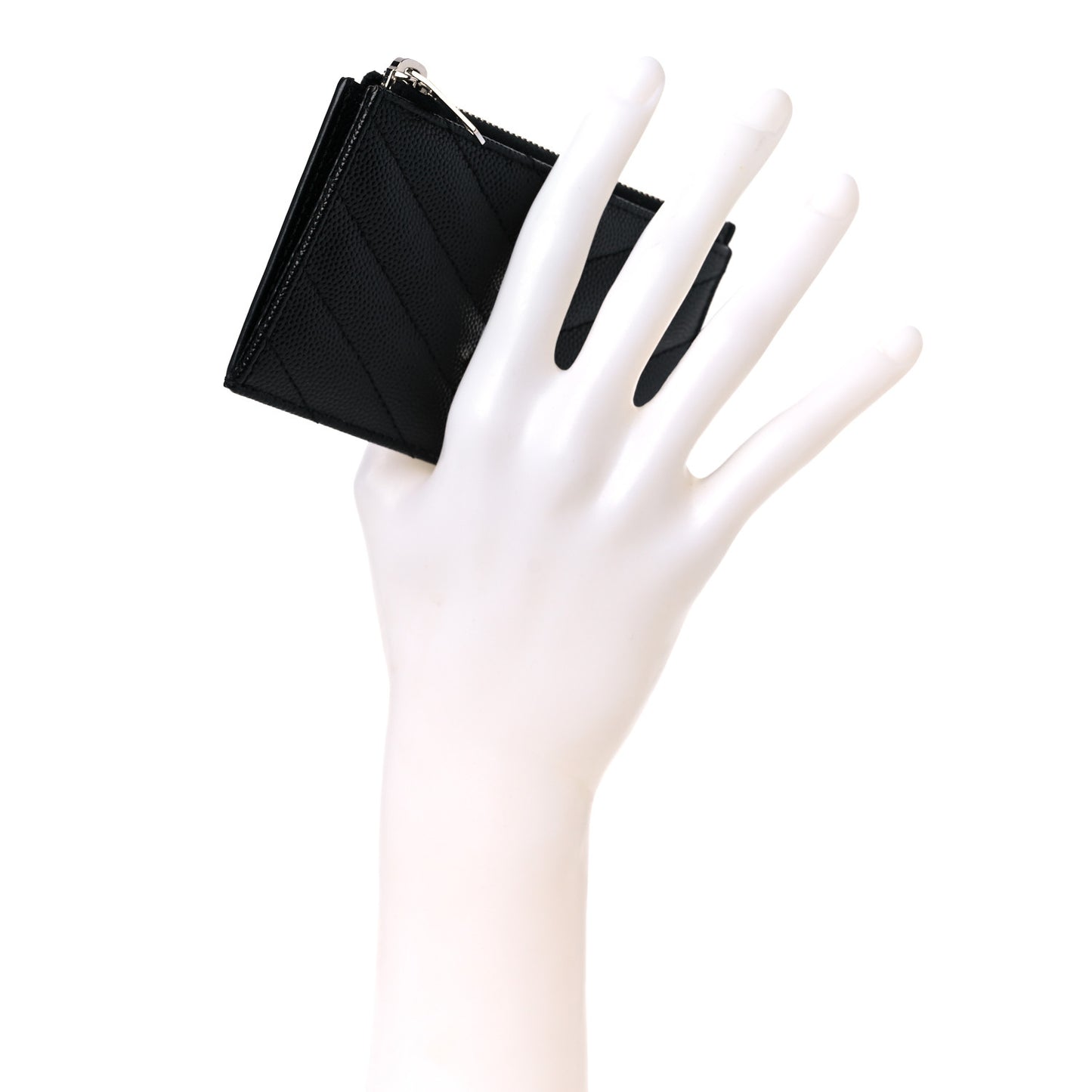 Monogram Grain de Poudre 5 Fragments Zip Pouch Card Holder Black