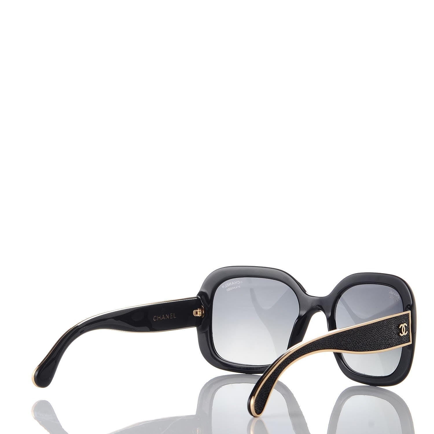 Chanel Stingray Polarized CC Sunglasses 5272-Q Black 4 of 8