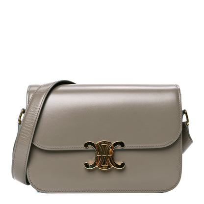 Celine Shiny Calfskin Medium Triomphe Pebble 1 of 4
