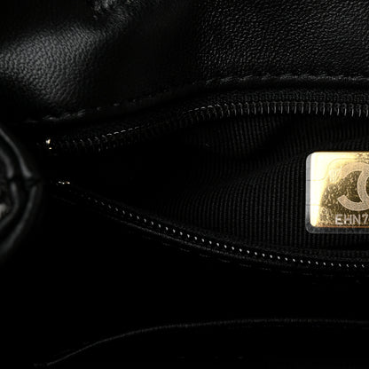 Chanel Shiny Aged Calfskin Quilted Nano Kelly Shopper Black 6 of 10
