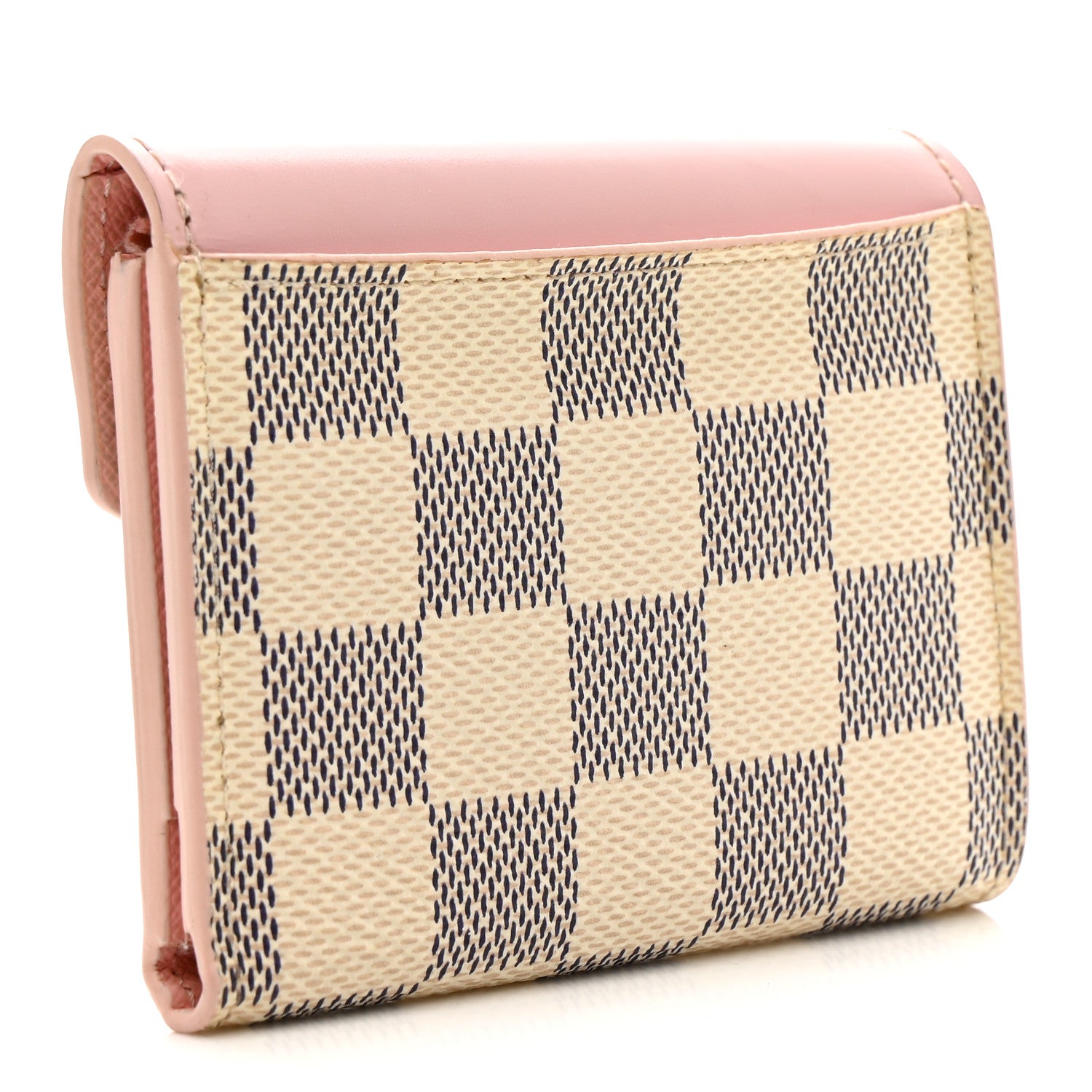 Louis Vuitton Damier Azur Zoe Wallet Rose Ballerine 3 of 10