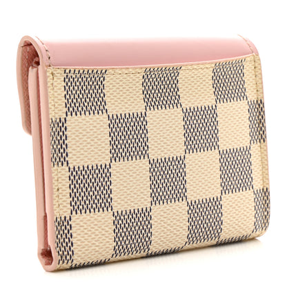 Louis Vuitton Damier Azur Zoe Wallet Rose Ballerine 3 of 10