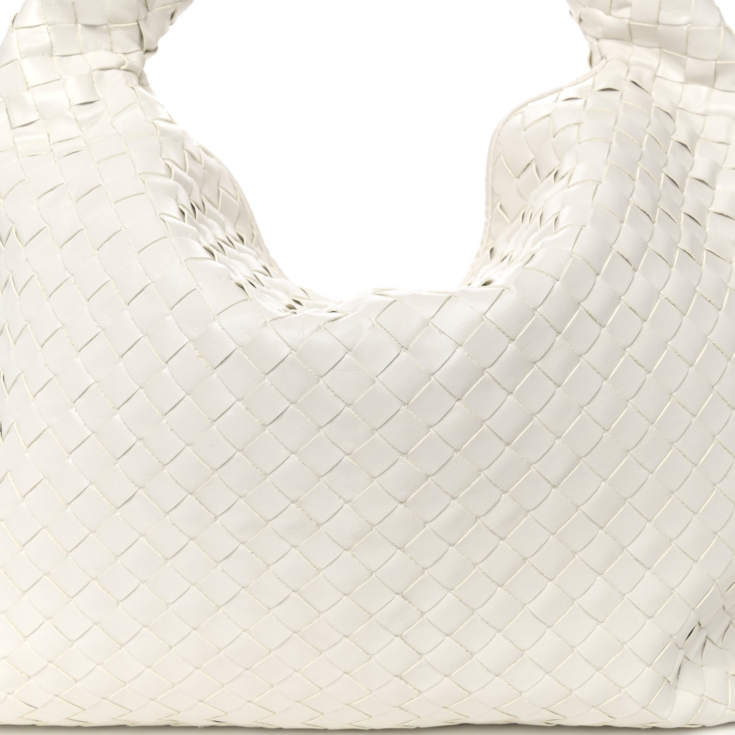 Calfskin Intrecciato Large Hop White