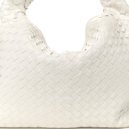 Bottega Veneta Calfskin Intrecciato Large Hop White 8 of 10
