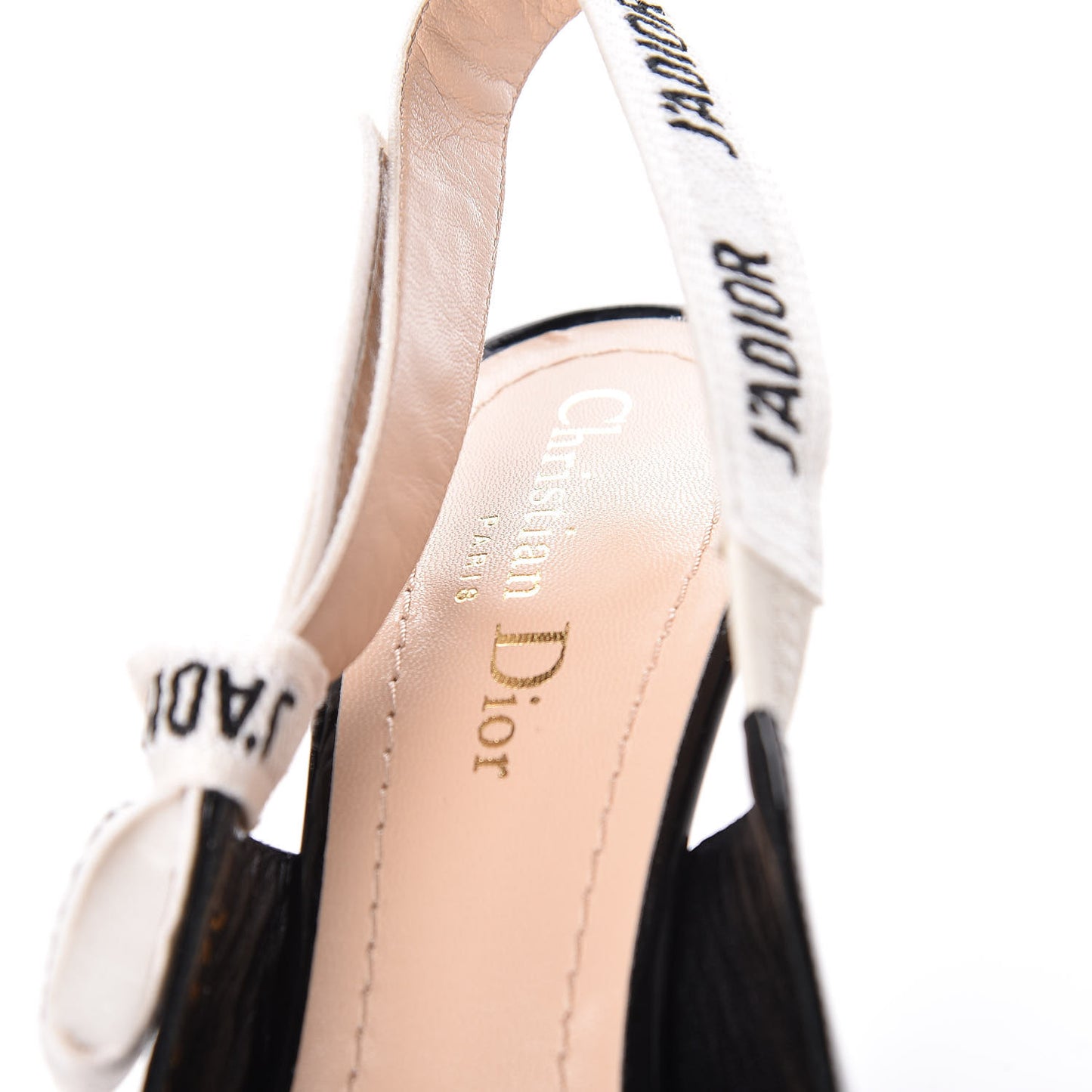 Patent Ribbon J'Adior Slingback 100mm Pumps 37.5 Black