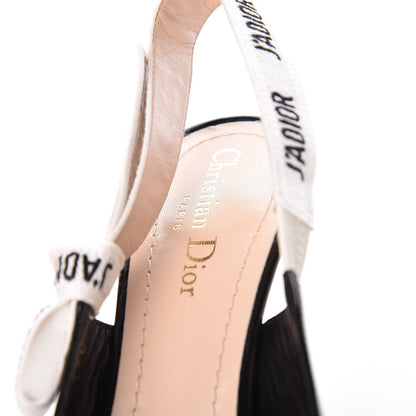 Christian Dior Patent Ribbon J'Adior Slingback 100mm Pumps 37.5 Black 8 of 12