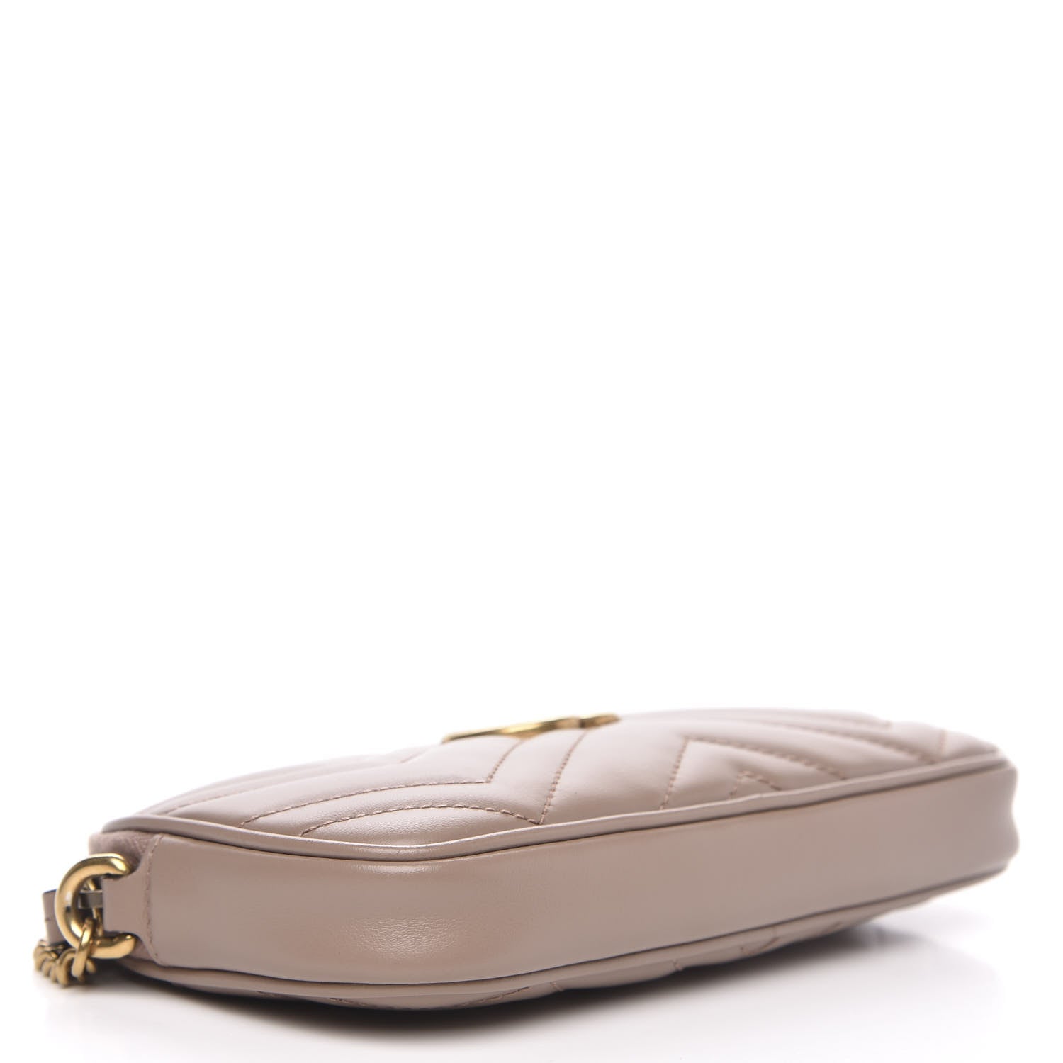 Gucci Calfskin Matelasse Mini GG Marmont Chain Crossbody Bag Porcelain Rose 4 of 10