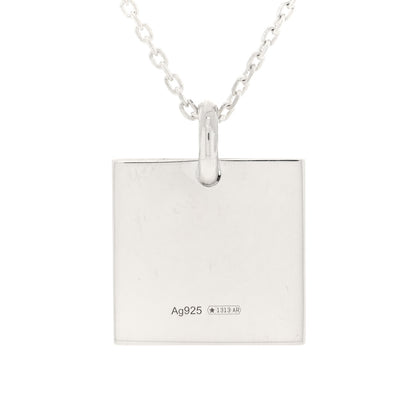 Gucci Sterling Silver Trademark Logo Square Pendant Necklace 4 of 5