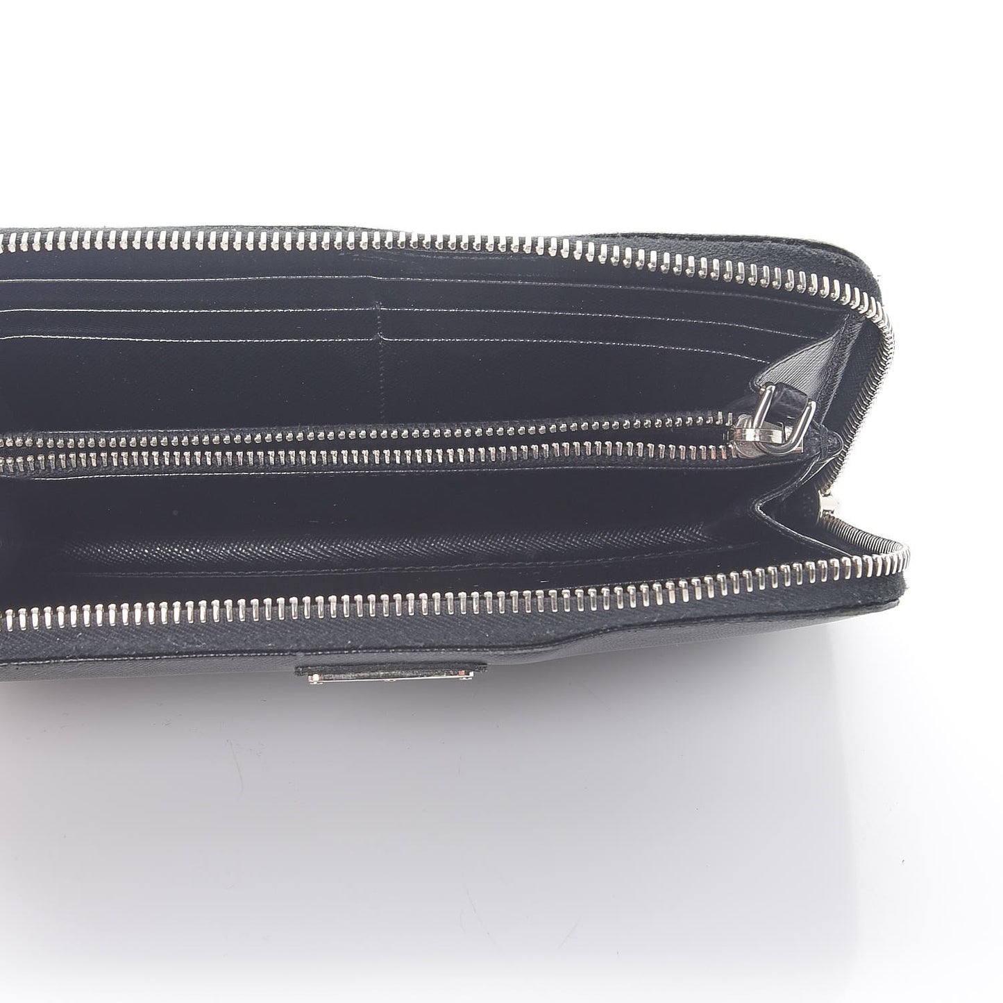 Saffiano Zip Around Wallet Nero Black