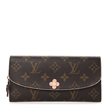 Louis Vuitton Monogram Bloom Flower Emilie Wallet Fuchsia 1 of 9