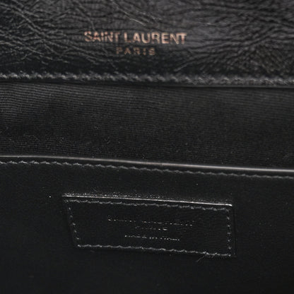 Saint Laurent SAINT LAURENT Crinkled Lambskin Matelasse Monogram Baby Niki Chain Satchel Black 5 of 8