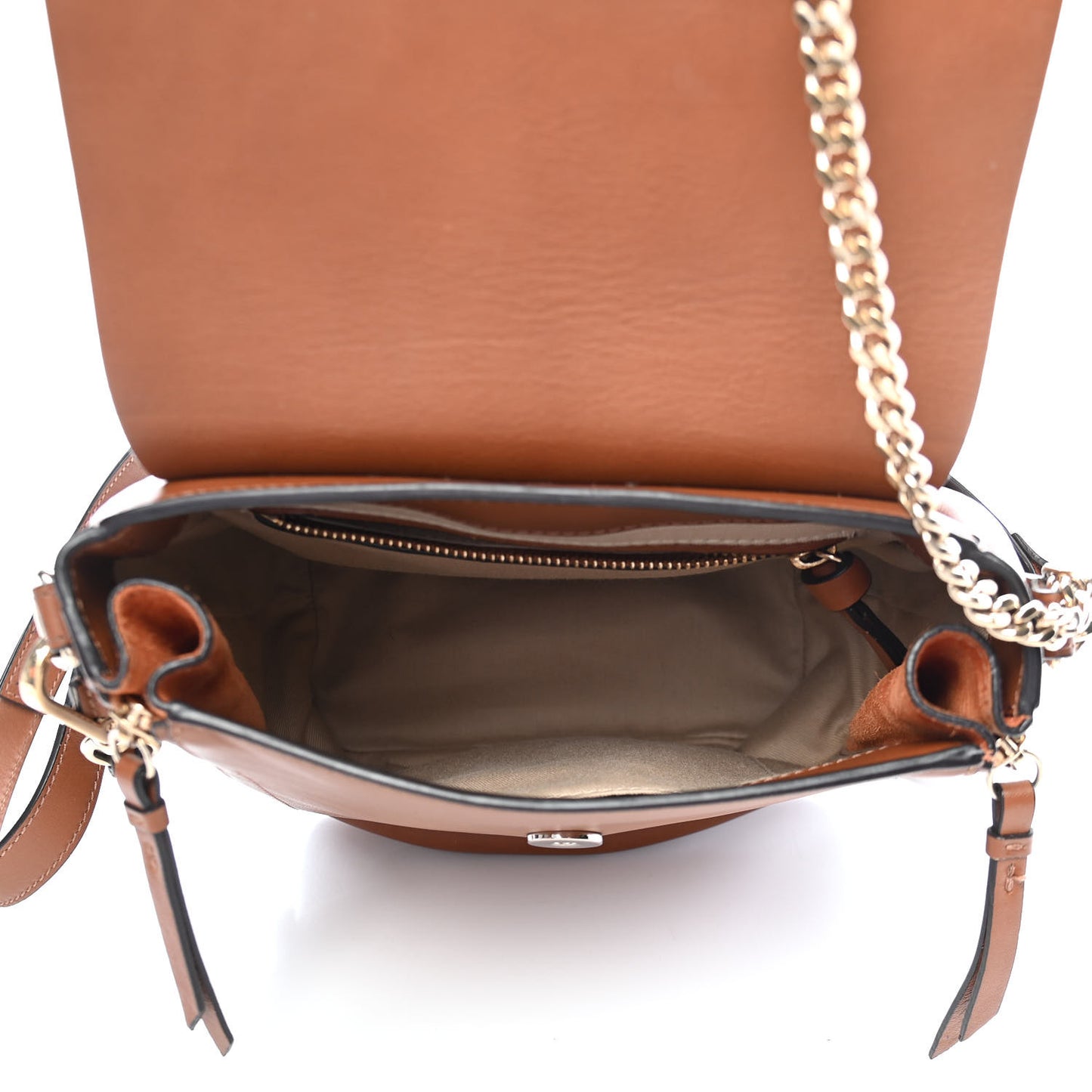 Suede Calfskin Small Faye Backpack Tan