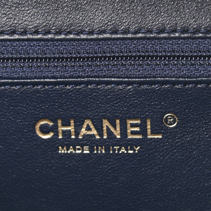 Chanel Caviar Quilted Large CC Filigree Vanity Case Navy 5 of 11