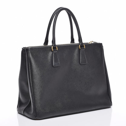 Prada Saffiano Lux Large Double Zip Tote Nero Black 3 of 7
