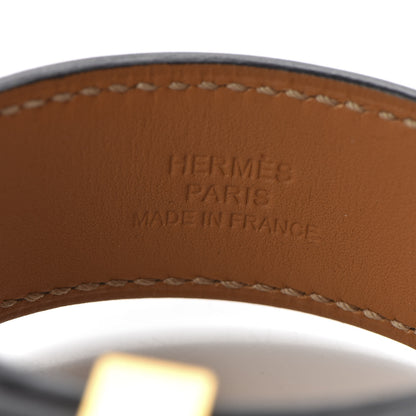 Hermes Madame Calfskin Collier de Chien 24 Bracelet T2 Black 6 of 7