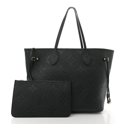 Louis Vuitton Empreinte Monogram Giant Neverfull MM Black 2 of 10